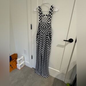 Dopamine oversized Checkerboard Overalls boutique brand S/M